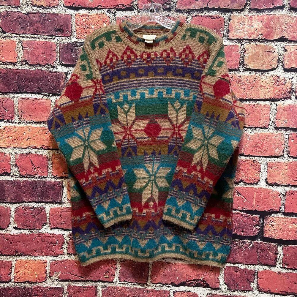 Multicolor Geometric Pattern Sweater - image 1